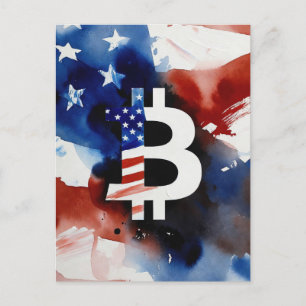 America Bitcoin (Painting No. 3) Postcard