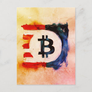 America Bitcoin (Painting No. 7) Holiday Postcard