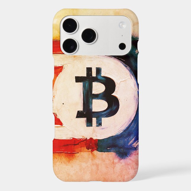 America Bitcoin (Painting No. 7) iPhone Case (Back)
