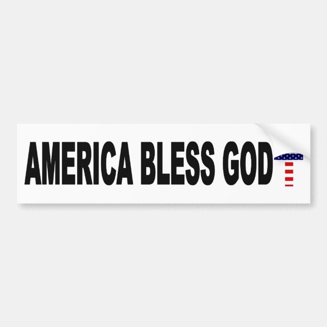 America Bless God Bumper Sticker (Front)
