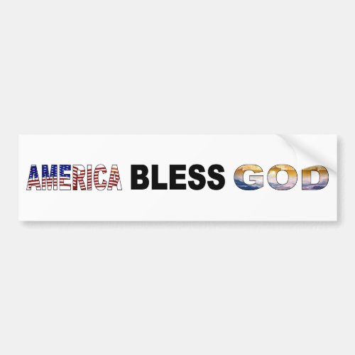 America Bless God Bumper Sticker