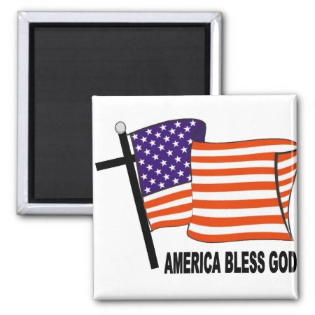 America Bless God Magnet