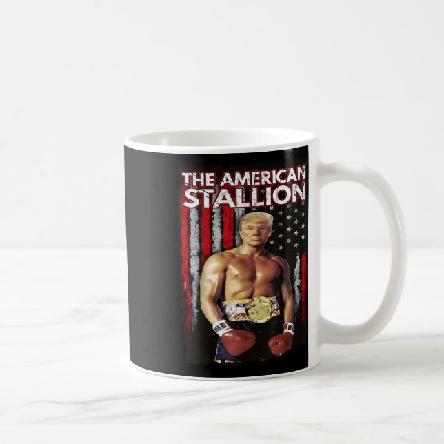 America Boxer Trump Rocky Trump Meme Trump 2024 , Coffee Mug (Right)