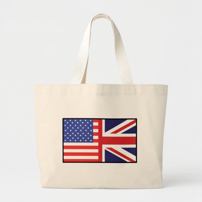 America Britain Large Tote Bag (Front)