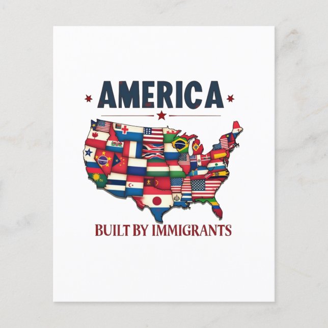 America Built by Immigrants Patriotic American Flyer (Front)