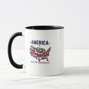 America Built by Immigrants Patriotic American Mug