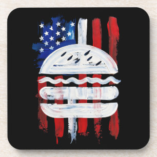 America Burger (Black Painting No. 1) Beverage Coaster