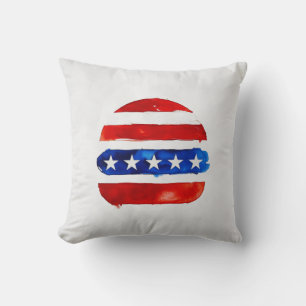 America Burger (White Painting No. 4) Throw Pillow