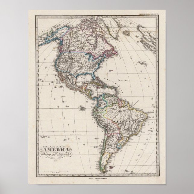 America by Stieler Poster (Front)