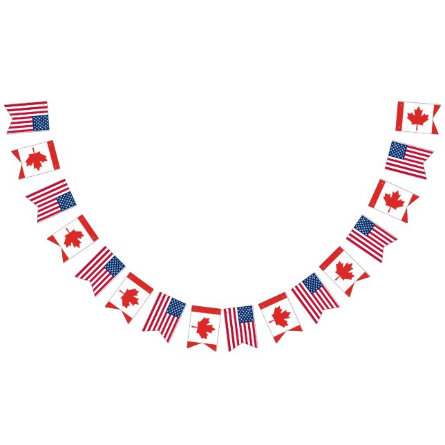 America Canada Wedding Bunting Flags (All)