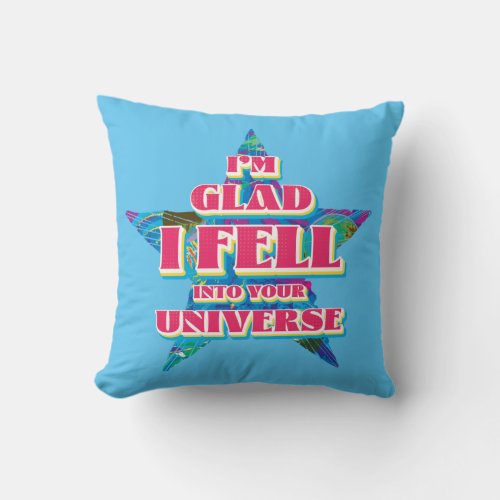 America Chavez Im Glad I Fell Into Your Universe Throw Pillow