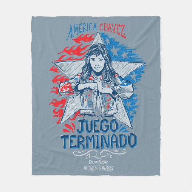 America Chavez - Juego Terminado Fleece Blanket (Front)
