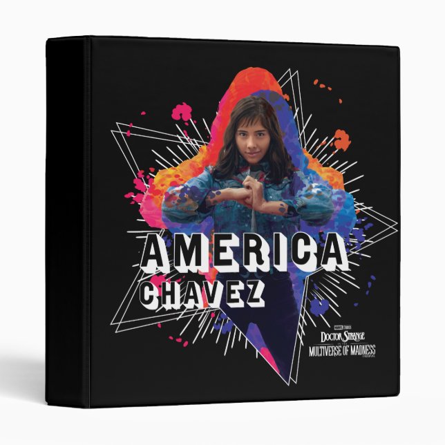 America Chavez Star Character Graphic 3 Ring Binder (Front/Spine)