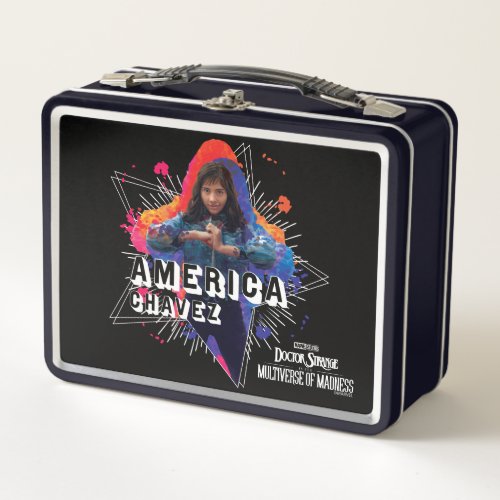 America Chavez Star Character Graphic Metal Lunch Box