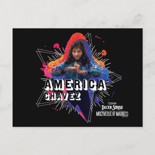 America Chavez Star Character Graphic Postcard