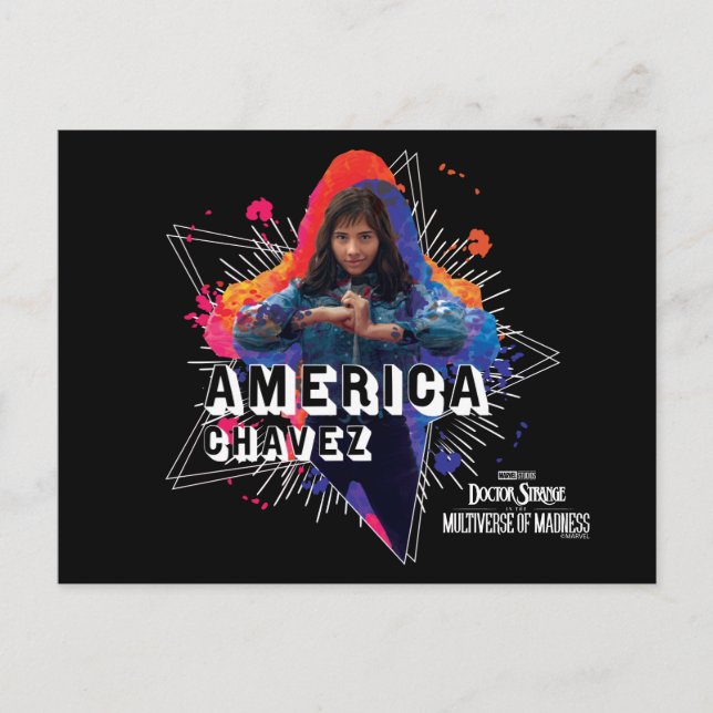 America Chavez Star Character Graphic Postcard (Front)