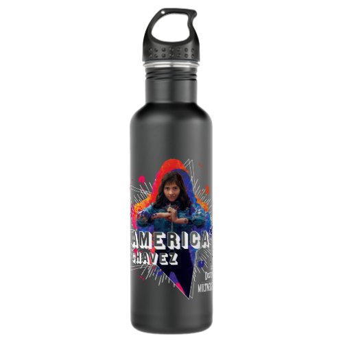 America Chavez Star Character Graphic Stainless Steel Water Bottle