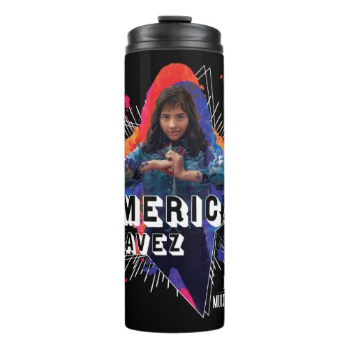America Chavez Star Character Graphic Thermal Tumbler
