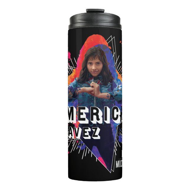 America Chavez Star Character Graphic Thermal Tumbler (Front)