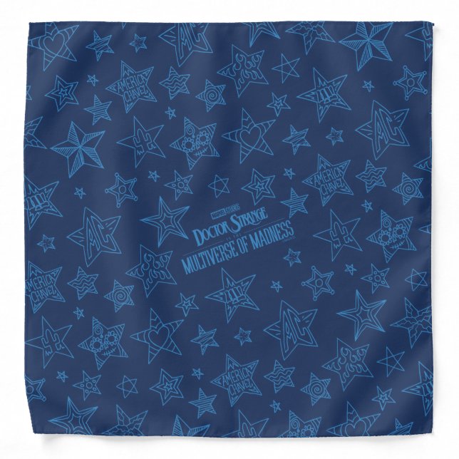 America Chavez Star Pattern Bandana (Front)
