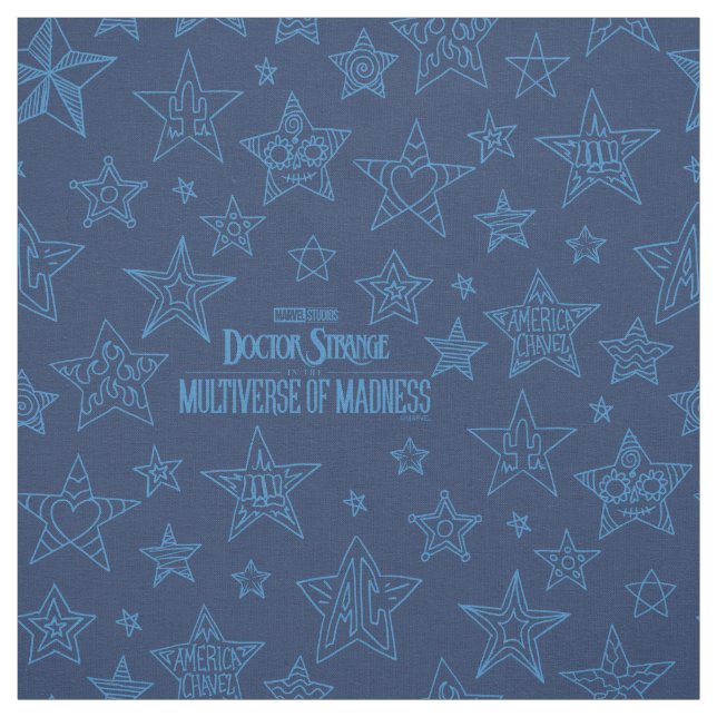 America Chavez Star Pattern Fabric (Swatch)
