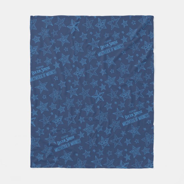 America Chavez Star Pattern Fleece Blanket (Front)
