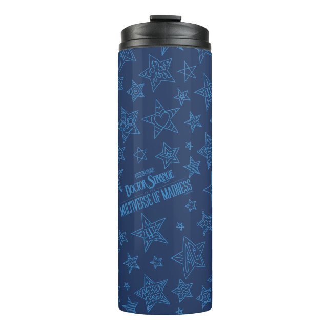 America Chavez Star Pattern Thermal Tumbler (Front)