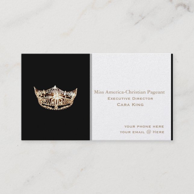 America-Christian style Pageant Business Cards (Front)
