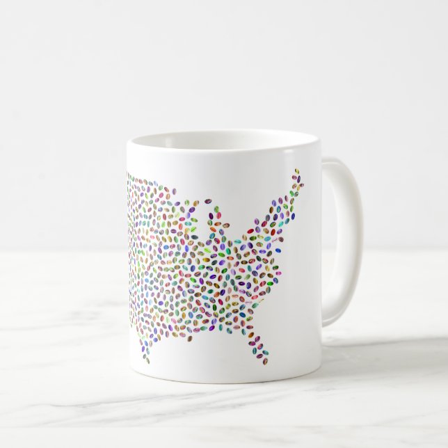America Coffee Map Mug (Front Right)