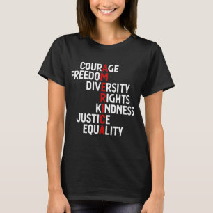 America Courage Freedom Diversity Rights Kindness  T-Shirt
