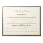 America Crown Certificates-Award Notepad