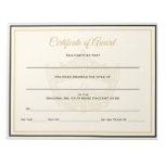 America Crown Certificates-Award Notepad