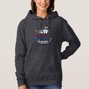 America Dental Squad Patriotic Tooth Vector Design Hoodie