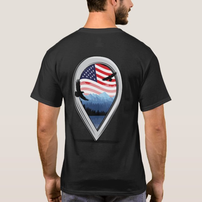 America, Destination Freedom Patriotic T-Shirt (Back)