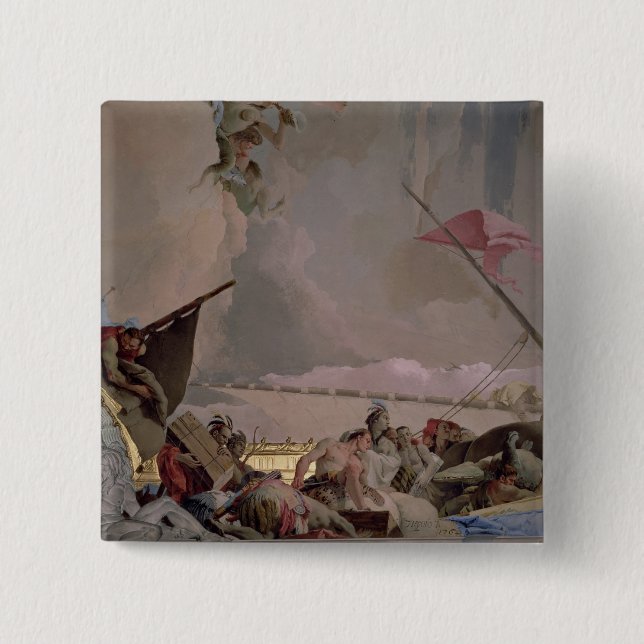 America, detail from The Glory of Spain II Button (Front)