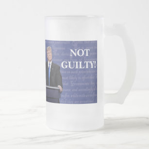 AMERICA DONALD TRUMP NOT GUILTY! 2 GLASS DESIGN  FROSTED GLASS BEER MUG