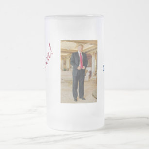 AMERICA DONALD TRUMP NOT GUILTY! 5 GLASS DESIGN  FROSTED GLASS BEER MUG
