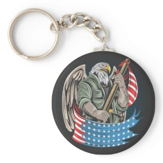 America Eagle Keychain