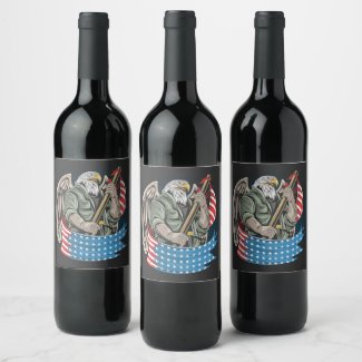 America Eagle   Wine Label