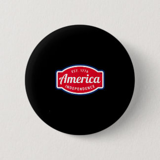 America est 1776 independence 4th of july button