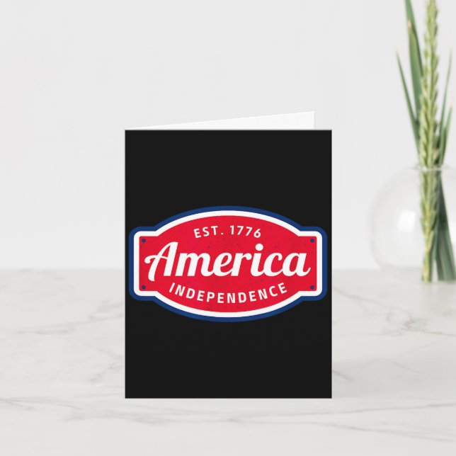 America est 1776 independence 4th of july card (Front)