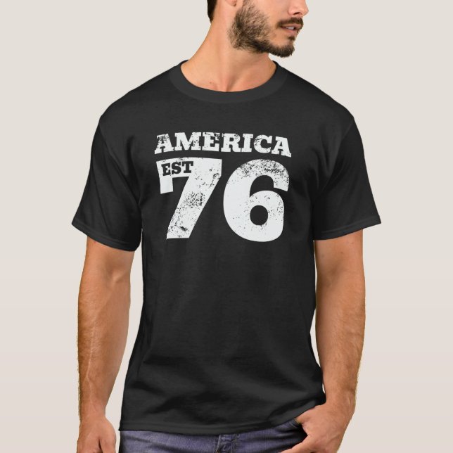 America Est 1776 Patriotic T-Shirt (Front)