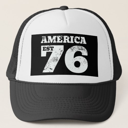 America Est 1776 Patriotic Trucker Hat
