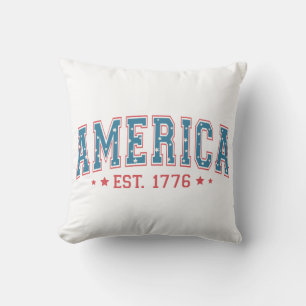 America Est 1776 Throw Pillow