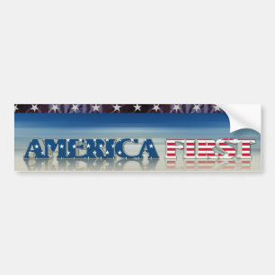 AMERICA FIRST-2 BUMPER STICKER