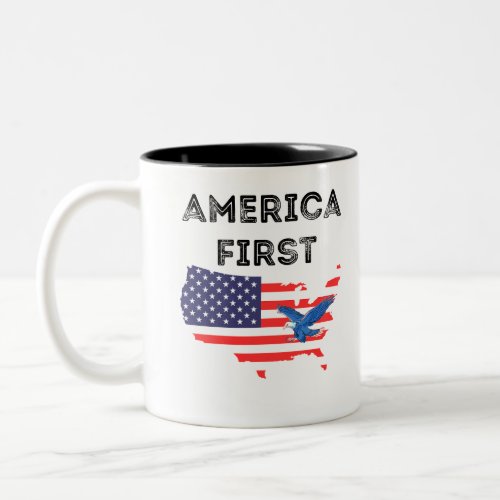 America first 4th jully  Two_Tone coffee mug
