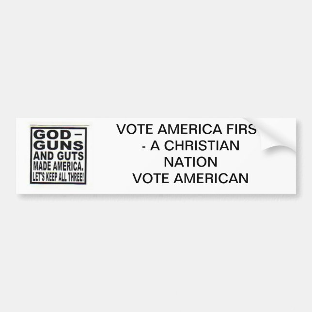 America First Bumper Sticker (Front)