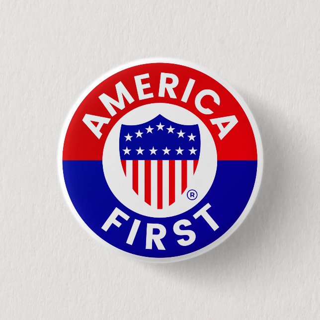 America First Committee Campaign Badge Button (Front)