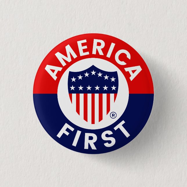 America First Committee Campaign Badge  Button (Front)