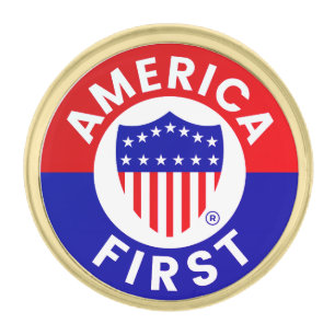 America First Committee Gold Finish Lapel Pin